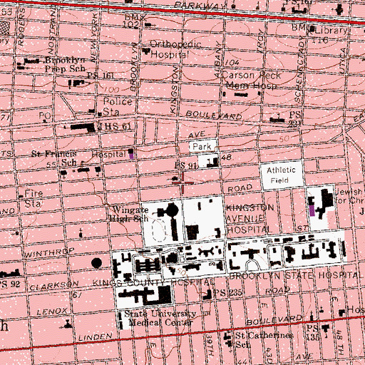 Topographic Map of Saint Blaise Youth Center, NY