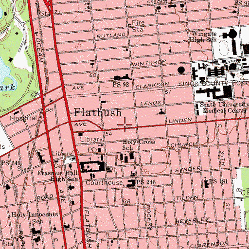 Topographic Map of New York Congreagational Home for the Aged, NY