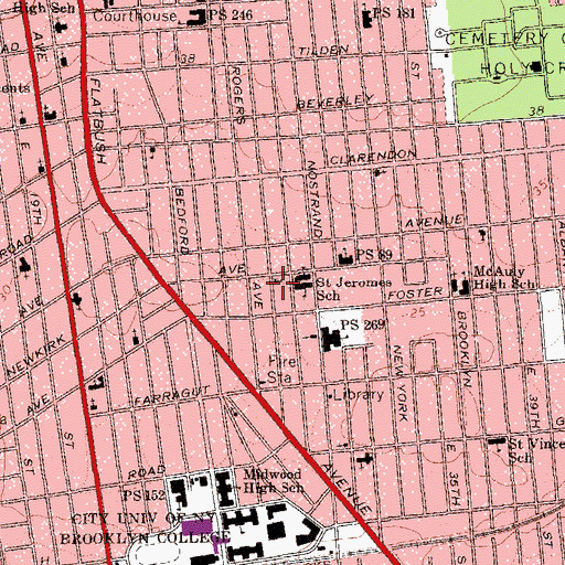 Topographic Map of Saint Stephens Lutheran Church, NY