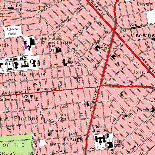 Topographic Map of Faith Christian Missionary Church of God, NY