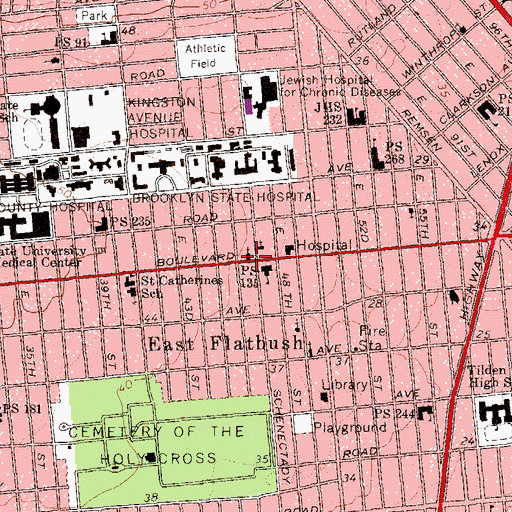 Topographic Map of Gods Battalion of Prayer Church, NY