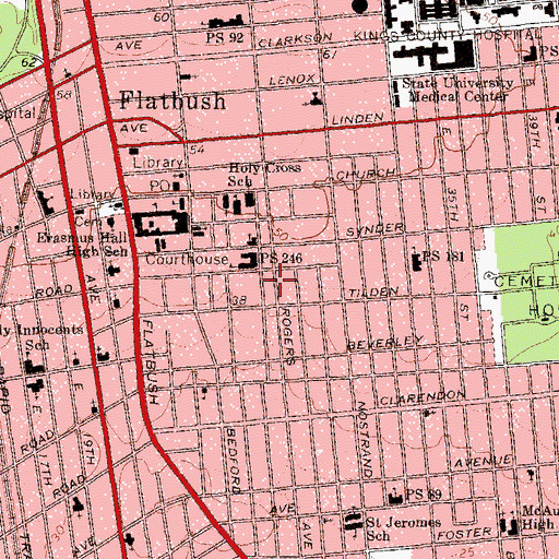 Topographic Map of Trinity Seventh Day Adventist Church, NY