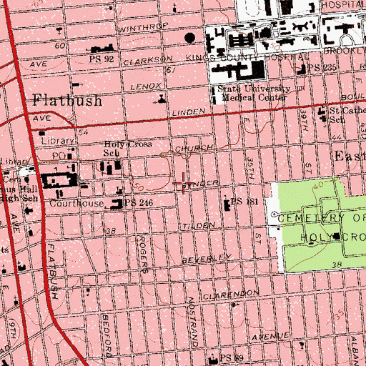 Topographic Map of Pentecostal Evangelistic Church, NY