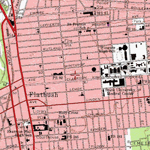 Topographic Map of More Grace Redemptive Center, NY