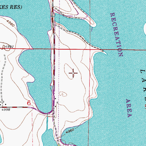 Topographic Map of Boyd Lake State Park, CO