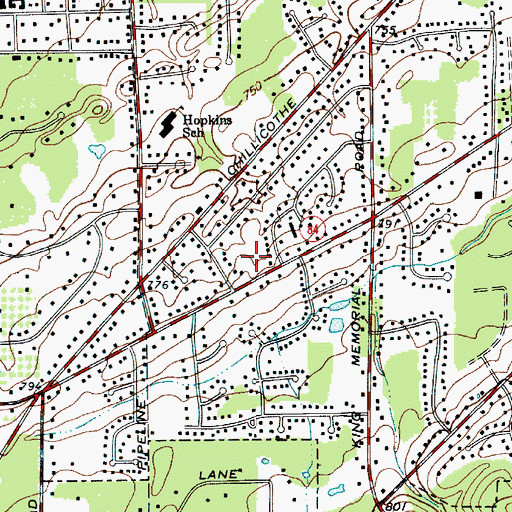 Topographic Map of Trinity Baptist Church, OH
