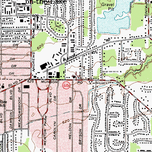 Topographic Map of Advent Lutheran Church, OH