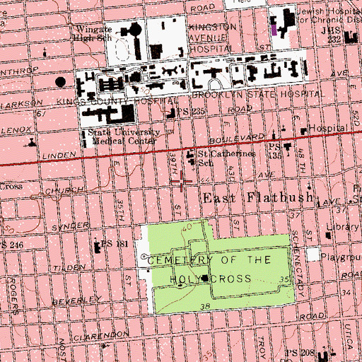 Topographic Map of Church of God of Prophecy, NY