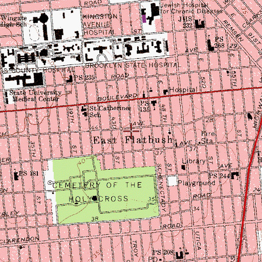 Topographic Map of Elim Seventh Day Adventist Church, NY