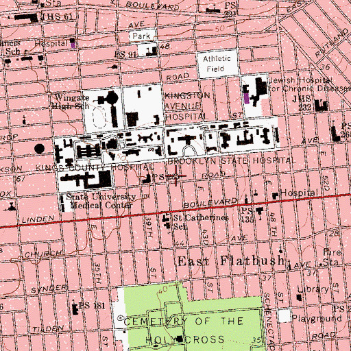 Topographic Map of Utica Congregation of Jehovah's Witnesses, NY