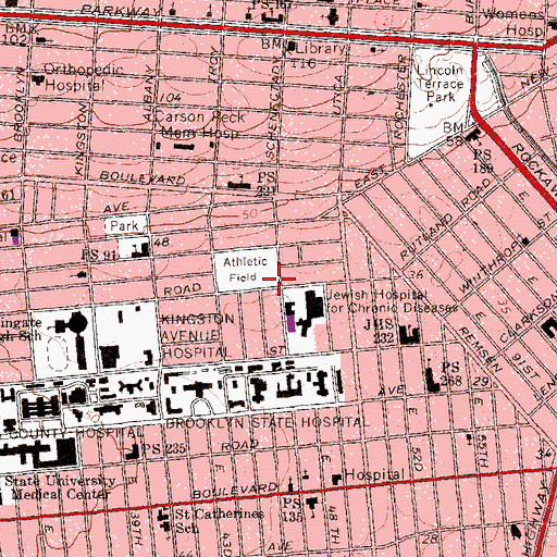 Topographic Map of Faith Gospel Assembly Church, NY