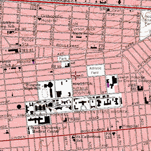 Topographic Map of Victory Assembly of God Church, NY