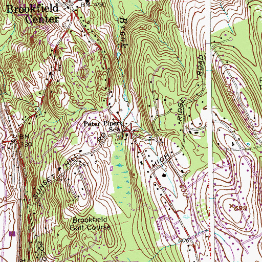 Topographic Map of Peter Piper School, CT