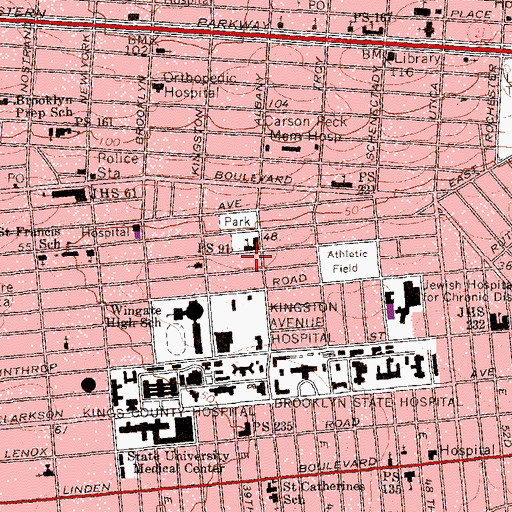 Topographic Map of Congregation Ahavas Moische, NY