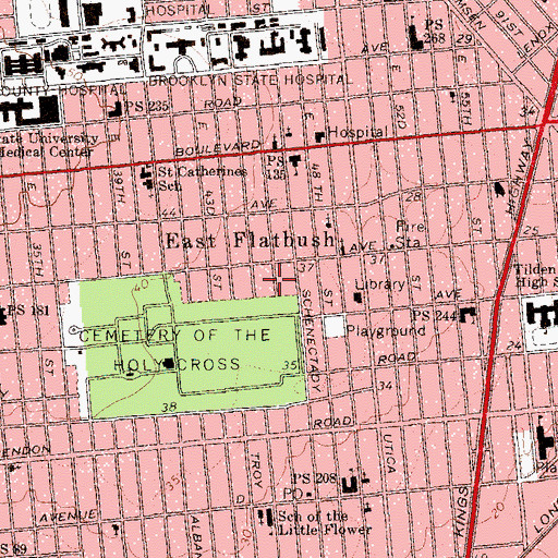Topographic Map of House of God, NY