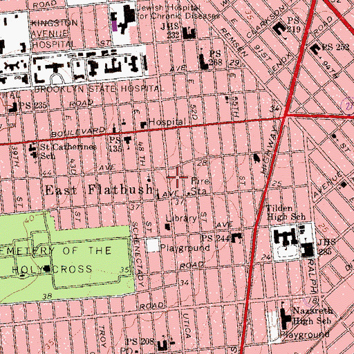 Topographic Map of Rugby Deliverance Tabernacle, NY