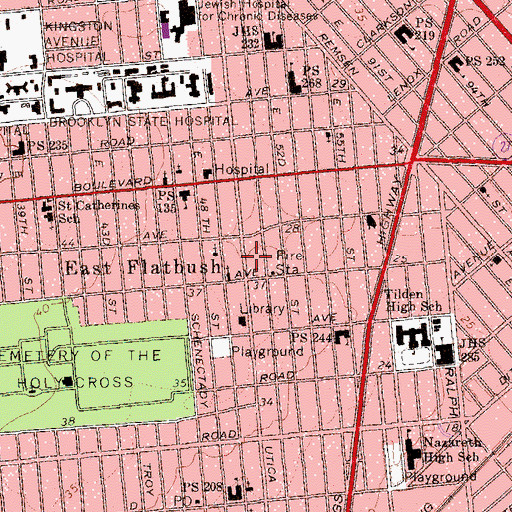 Topographic Map of Grace Church of the Firstborn, NY