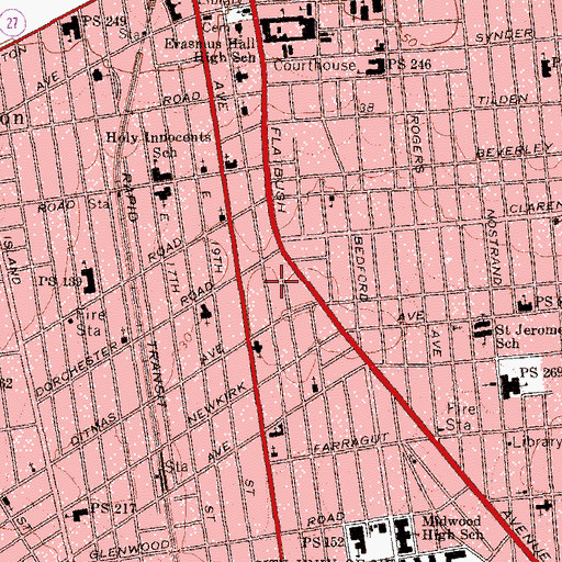Topographic Map of Emmaus Seventh Day Adventist Church, NY