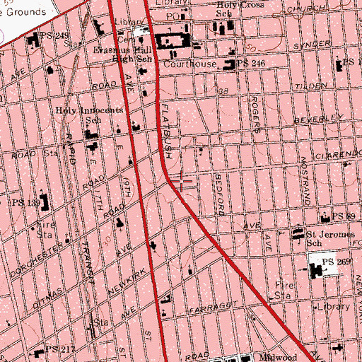 Topographic Map of City View Baptist Church, NY