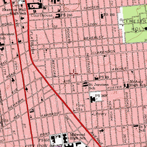Topographic Map of Mount Olive Zion Christ Church, NY