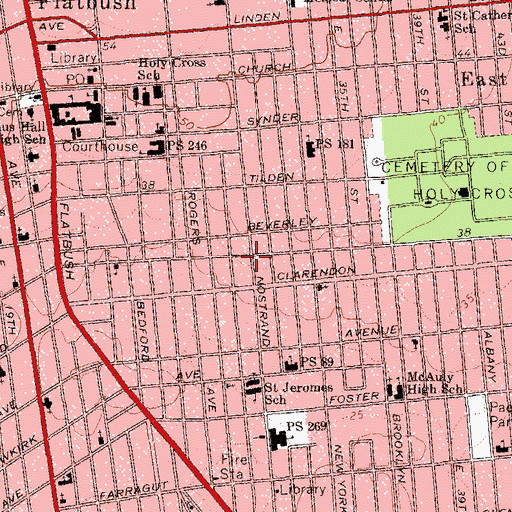 Topographic Map of Bethel Church of Jesus Christ, NY