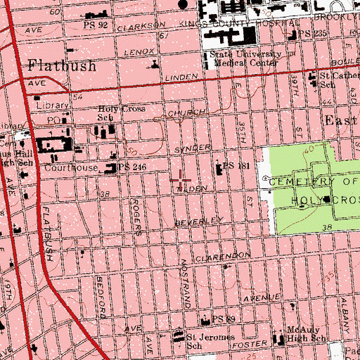 Topographic Map of New Temple Mount Zion Christ Church, NY