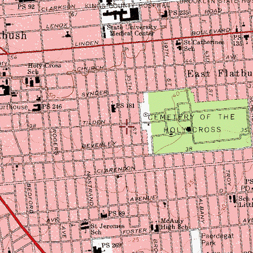 Topographic Map of Chebar Evangelical Baptist Church, NY