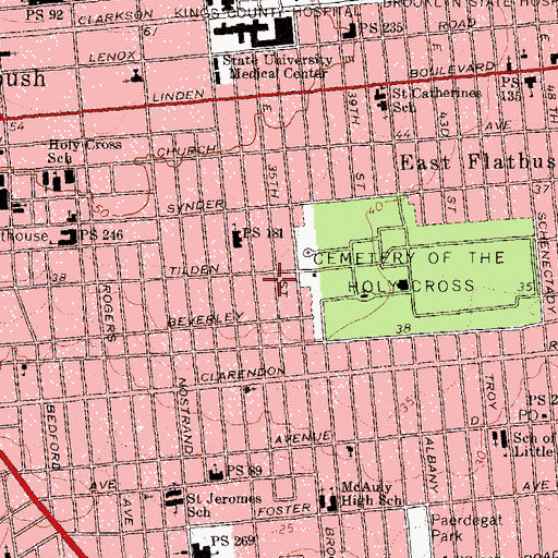Topographic Map of Preparation Church of God, NY