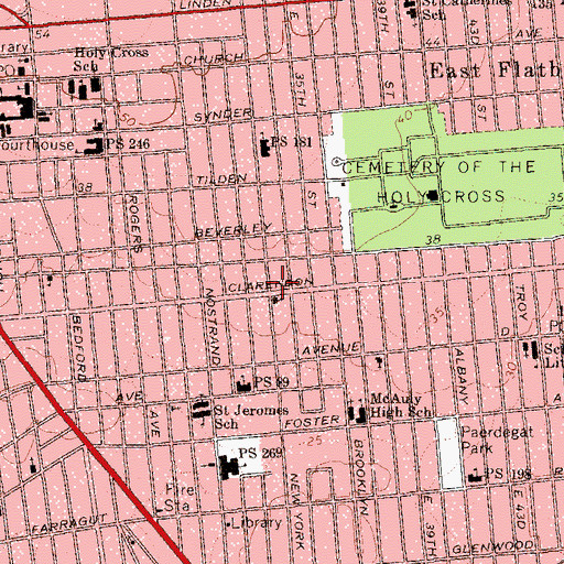 Topographic Map of Saint Muriel's Religious Church, NY