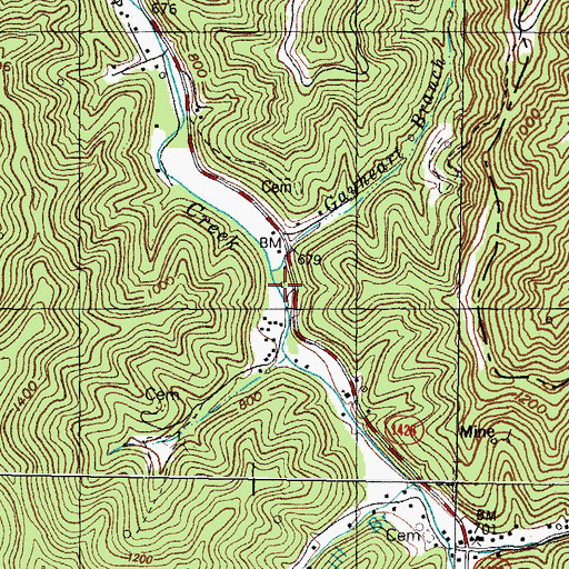 Topographic Map of Linwood Post Office (historical), KY