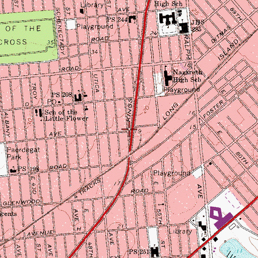 Topographic Map of Bible Speaks Church of Christ, NY