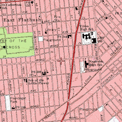 Topographic Map of Saint Michaels Spiritual Church, NY