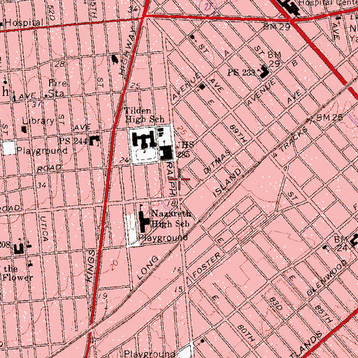 Topographic Map of New Creations Church of God, NY