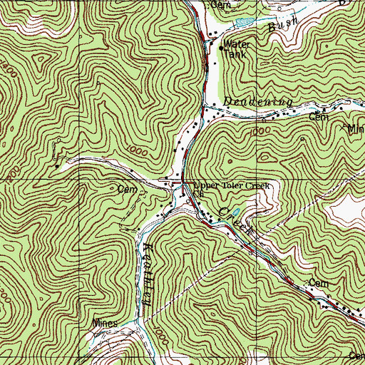 Topographic Map of Spears Branch, KY