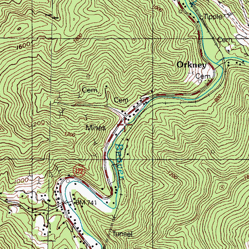 Topographic Map of Border Railroad Station (historical), KY