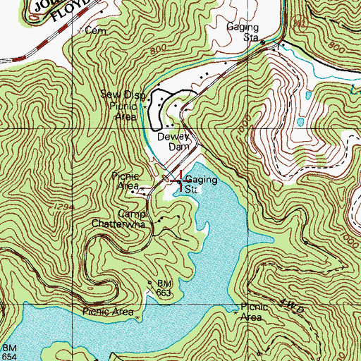 Topographic Map of Still House Branch, KY