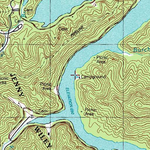 Topographic Map of Prophet Hollow, KY