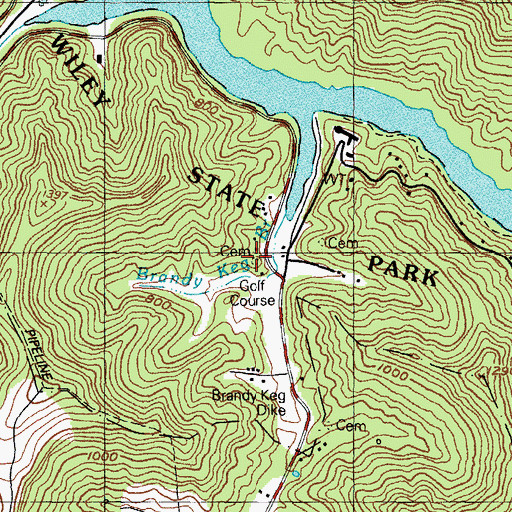 Topographic Map of Lockhart Cemetery, KY