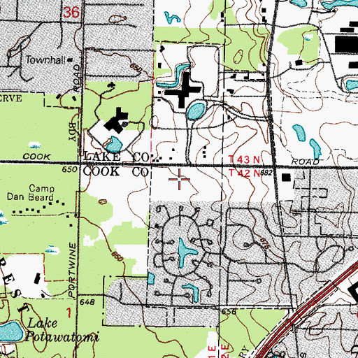 Topographic Map of Winschester Lane North, IL