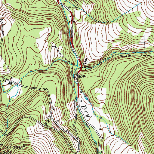 Topographic Map of Forge Covered Bridge, NY