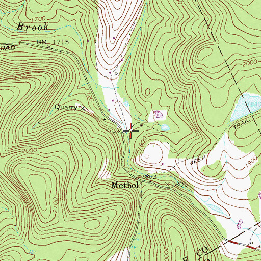 Topographic Map of Campbell Covered Bridge, NY