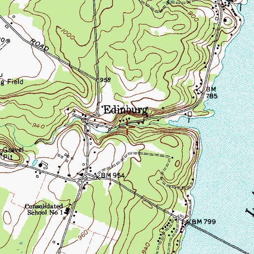 Topographic Map of Copeland Covered Bridge, NY