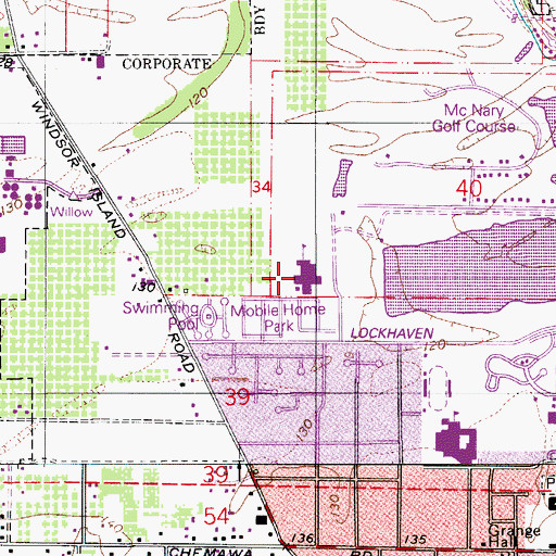 Topographic Map of Keizer Elementary School, OR