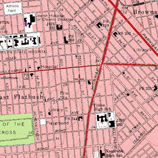 Topographic Map of Pentecostal Gospel Tabernacle, NY