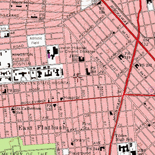Topographic Map of Church of God of Prophecy, NY