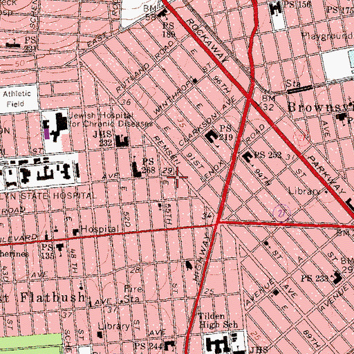 Topographic Map of Faith Christian Church, NY