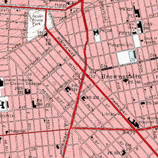 Topographic Map of First Born Assembly Church, NY
