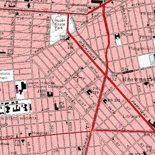 Topographic Map of Christ Memorial Holy Church, NY