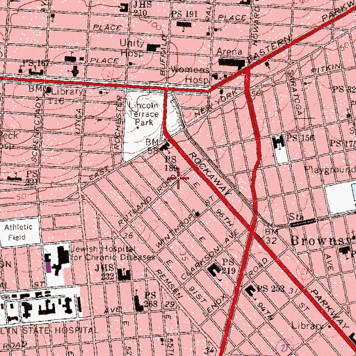Topographic Map of Saint John's Wesleyan Methodist Church, NY