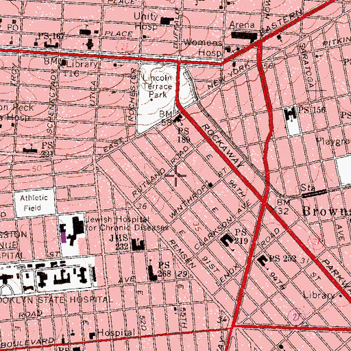 Topographic Map of Holy Love Pentecostal Church, NY